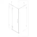 KOER SR SW04 Бічна стінка для душу, прозоре скло, хром (KR5389)
