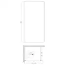KOER SR SP01-90x200-TR-01 Душова перегородка, хром (KR5392)