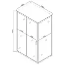 Mixxus HARD SC01 Душевая кабина 100x80, хром/прозрачное (MI6911)