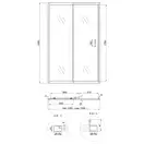 Qtap Taurus Душові двері в нішу 120-130x185 см, хром (TAUCRM201213C6)