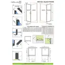 Radaway Nes S1 Бокова стінка 90 Frame, чорний (10039090-54-56)