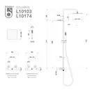 Душова система Bossini Cosmo з термостатом, чорний матовий (L10103000073008)