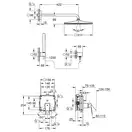Grohe Eurocube Душевая система скрытого монтажа, хром (25238000)