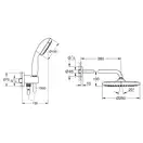 Комплект для душа Grohe Grohtherm з Tempesta 250, хром (26416SC0)