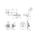 Душевая система скрытого монтажа с термостатом Grohe Grohtherm SmartControl c Tempesta 250 (цвет - хром) (26416SC1)