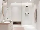 Душевая система с термостатом Hansgrohe Pulsify Showerpipe 260 2jet с ShowerTablet Select 400 (цвет - белый матовый) (24240700) фото 3 Aquada.com.ua
