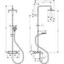 Hansgrohe Vernis Shape Душевая система для ванны, хром (26284000)