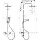 Hansgrohe Vernis Shape Душевая система 240 EcoSmart, Matt Black (26429670)