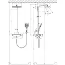 Душевая система с термостатом Hansgrohe Raindance E Showerpipe 360 1jet EcoSmart 9 л/мин (цвет - хром) 27286000HG