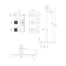 Omnires Contour Душова система, прихований монтаж, золото (SYSCT10GLB)