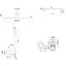 Paffoni Light Душова система прихованого монтажу, чорний (KITLIG010NO)