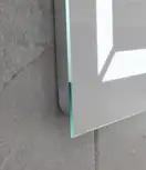 Дзеркало Mixxus LIGHT MR01-90x70 з Led Touch, Anti-fog, димером, регулятором яскравості, годинником (MI5999)