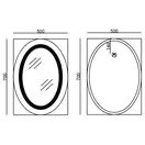 Дзеркало Mixxus PLAIN MV02-50x70 з Led Touch, Anti-fog, димером, регулятором яскравості, годинником (MI6010)