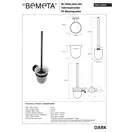 104113010 Dark Щітка для унітаза (чорна)  , Bemeta (104113010)