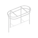 Консоль під умивальник Artceram FLAIR 4.0 h75,5х95x48, чорний матовий (ACA068 17)