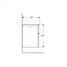 Тумба под раковину Geberit Smyle Square 58,4 см, лава матовая (500.352.JK.1)