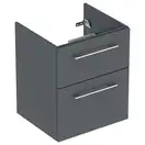 Тумба под раковину Geberit Selnova Square, slim rim 55 см, лава матовая 501.201.00.1