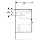 Тумба под раковину Geberit Selnova Square, slim rim 60 см, белый глянцевый 501.204.00.1