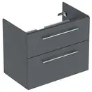 Тумба под раковину Geberit Selnova Square, slim rim 80 см, лава матовая 501.209.00.1