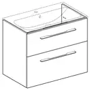 Тумба под раковину Geberit Selnova Square, slim rim 80 см, орех светлый 501.211.00.1