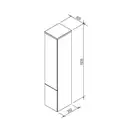 Пенал SB 350 ROSA II white-white, RAVAK (X000000927)