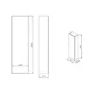 Пенал SB 460 FORMY walnut, RAVAK (X000001262)