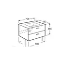 Раковина з тумбою Roca Victoria Basic 70 см (A855853423) (a855853423)