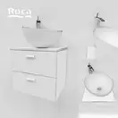 Тумба зі стільницею Roca Victoria 100 см, білий (A856681806/A857506806) (A856681806_A857506806)