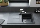Кухонна мийка з автоматичним зливним гарнітуром Hansgrohe S520-F345, чорний графіт 43356170
