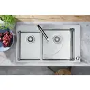 Кухонна мийка Hansgrohe C71-F655-09 Сombi 755x500 на 2 чаші 180/450 із змішувачем 2Jet Sbox, Chrome (43206000)