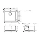 Hansgrohe S71 S712-F450 Мийка кухонна, нержавіюча сталь (43305800)