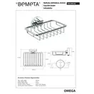 104108162 Omega : мильниця прямокутна металева Bemeta Чехія (104108162)