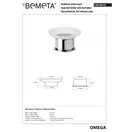 138108191  Omega Мильниця вільностояча скляна  Bemeta (138108191)