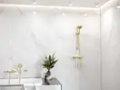 Мыльница подвесная Hansgrohe AddStoris, полированное золото/стекло матовое (41746990) фото 2 Aquada.com.ua