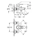 Набір змішувачів для ванни Grohe BauLoop, хром (UA123214S0)