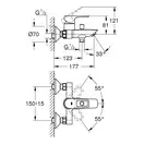 Набір змішувачів для ванни Grohe BauLoop New 3 в 1, хром (UA123215M0)