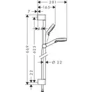 Набір змішувачів для ванни Hansgrohe EcoSmart Logis / Focus 100 (71104 + 7140 + 31806 + 26534400), хром (20200012)