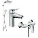 Набір змішувачів для душу Hansgrohe EcoSmart Logis 100 / Crometta Reno (20200014)