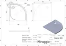 MIRAGGIO Душовий піддон MADRID 800 GRAY з кварцевого песка (0000643)