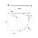 піддон Omnires Merton 80x80 (MERTON80/OBP)