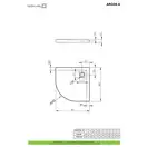 Душовий піддон Argos A 90x90 см, RADAWAY (4AA99-01)