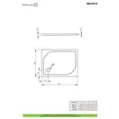 Душовий піддон Delos D 100x75 см, RADAWAY (4D17555-03)