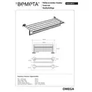 104219072 Omega поличка під рушники  Bemeta Чехія (104219072)