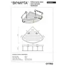 Поличка для мила 146208072 Cytro : кутова, нержавійка блиск Bemeta Чехія