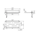Полиця зі скребком Sonia Quick Aluminium Steel 300х51х151 мм, полірована сталь (185573)