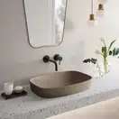 Раковина полувстраиваемая Catalano Green Lux Сolori 38 х 60 х h14 см, цвет - коричневый матовый 160AGRLXMS