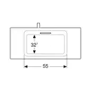 Умивальник накладний Geberit One 120 см, білий KeraTect / глянсовий хром (500.392.01.1)
