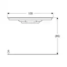 Умивальник накладний Geberit One 105 см, білий KeraTect / глянсовий хром (500.396.01.1)