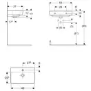 Раковина подвесная Geberit Selnova Compact 55 х 37 см, с 1 отверстием под смеситель (501.509.00.1)