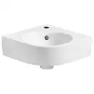 Угловая раковина Geberit Selnova Compact 39,5 х 45 см, с 1 отверстием под смеситель в центре (501.519.00.1)